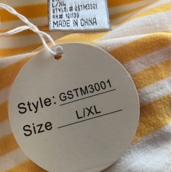 NWT 4pc Grip Cami Tank Top Lot L/XL Striped Nylon Spandex Red Yellow Black Orang - Picture 7 of 8